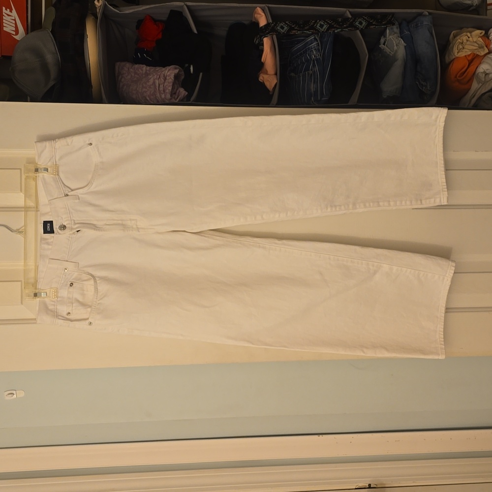 EDWIN Marli Ankle High Rise Wide Leg Jeans in Eggshell Size 29